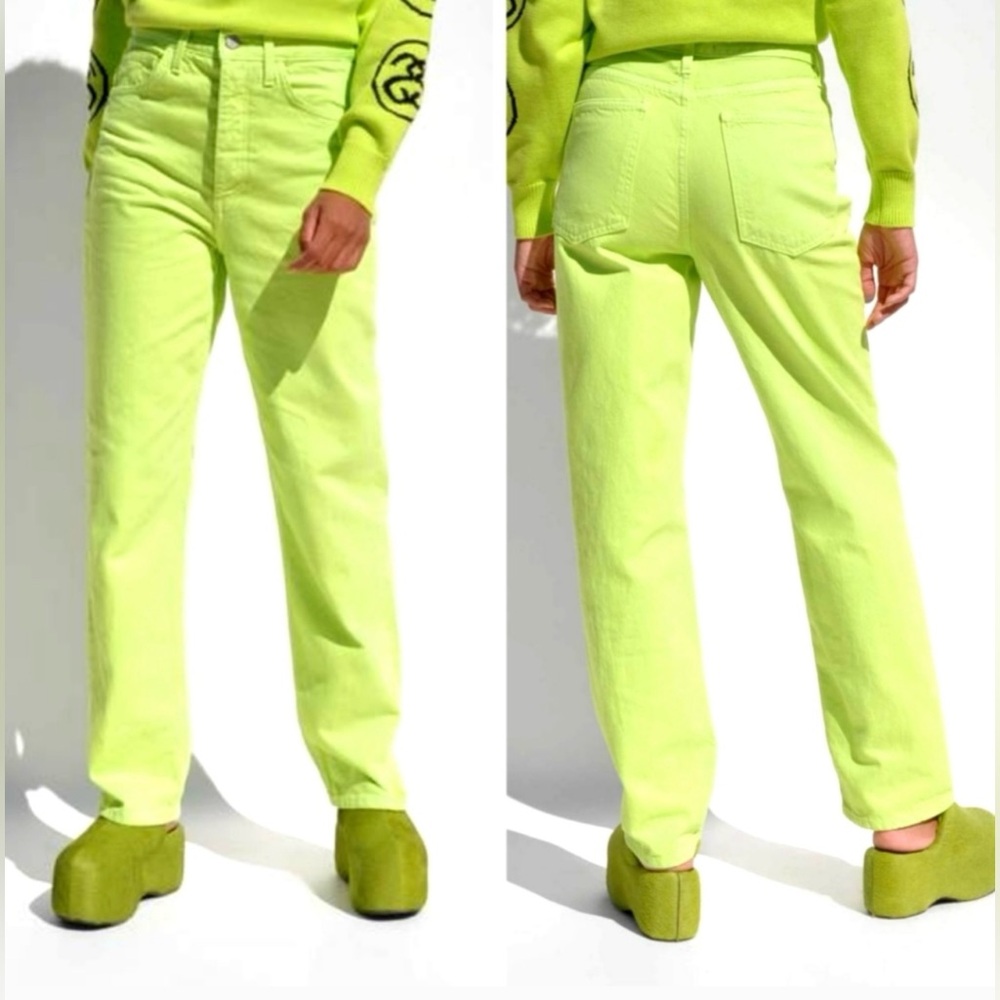 Mara Hoffman Green Straight Jeans